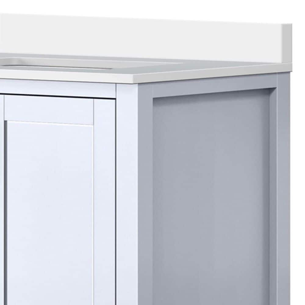 Lexora Home Jacques 30&quot; Single Bathroom Vanity in Navy Blue with 2 cm White Quartz Top, Rectangular Sink and 28&quot; Mirror, , large