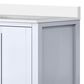 Lexora Home Jacques 30" Single Bathroom Vanity in Navy Blue with 2 cm White Quartz Top, Rectangular Sink and 28" Mirror, , large