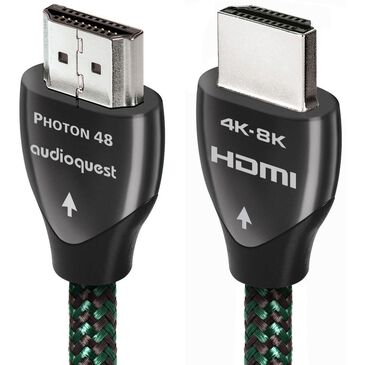 AudioQuest 4.9" Photon 48 4K-8K 48Gbps Ultra High-Speed HDMI Cable in Green and Black, , large