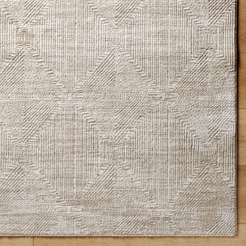 Surya Masterpiece Light Gray, Cream and Medium Gray 2&#39;7&quot; x 10&#39; Runner, , large