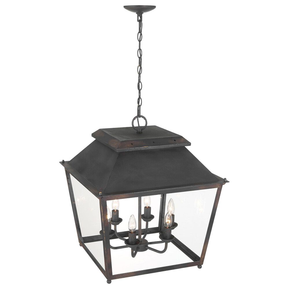 Golden Lighting Abingdon 6-Light Pendant in Antique Black, , large