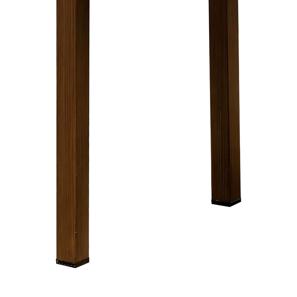 Sunwell Garden 20" Patio Square Side Table with Wood Top in Brown, , large