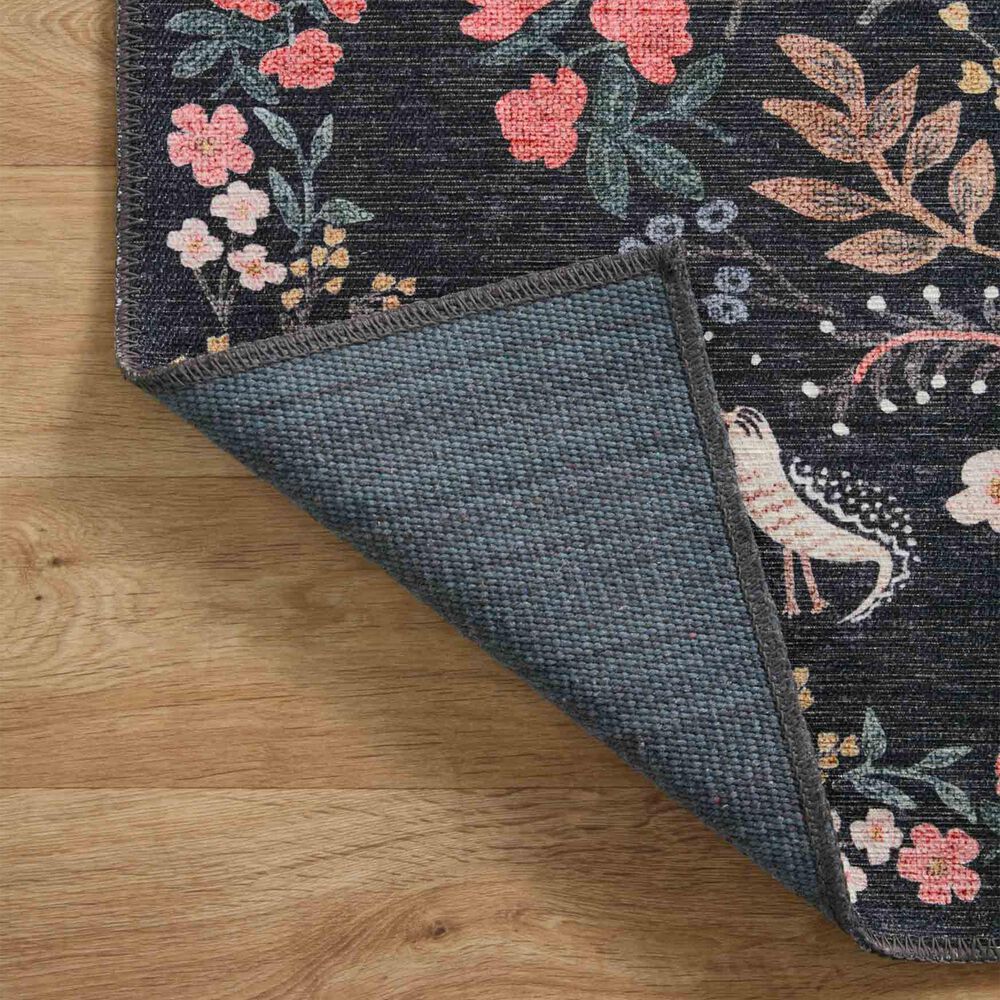 Rifle Paper Co Maison 2&#39;6&quot; x 9&#39;6&quot; Tuileries Black Runner, , large