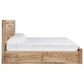 Ashley Hyanna Queen Panel Storage Bed with 1 Under Bed Storage Drawer in Tan Brown, , large