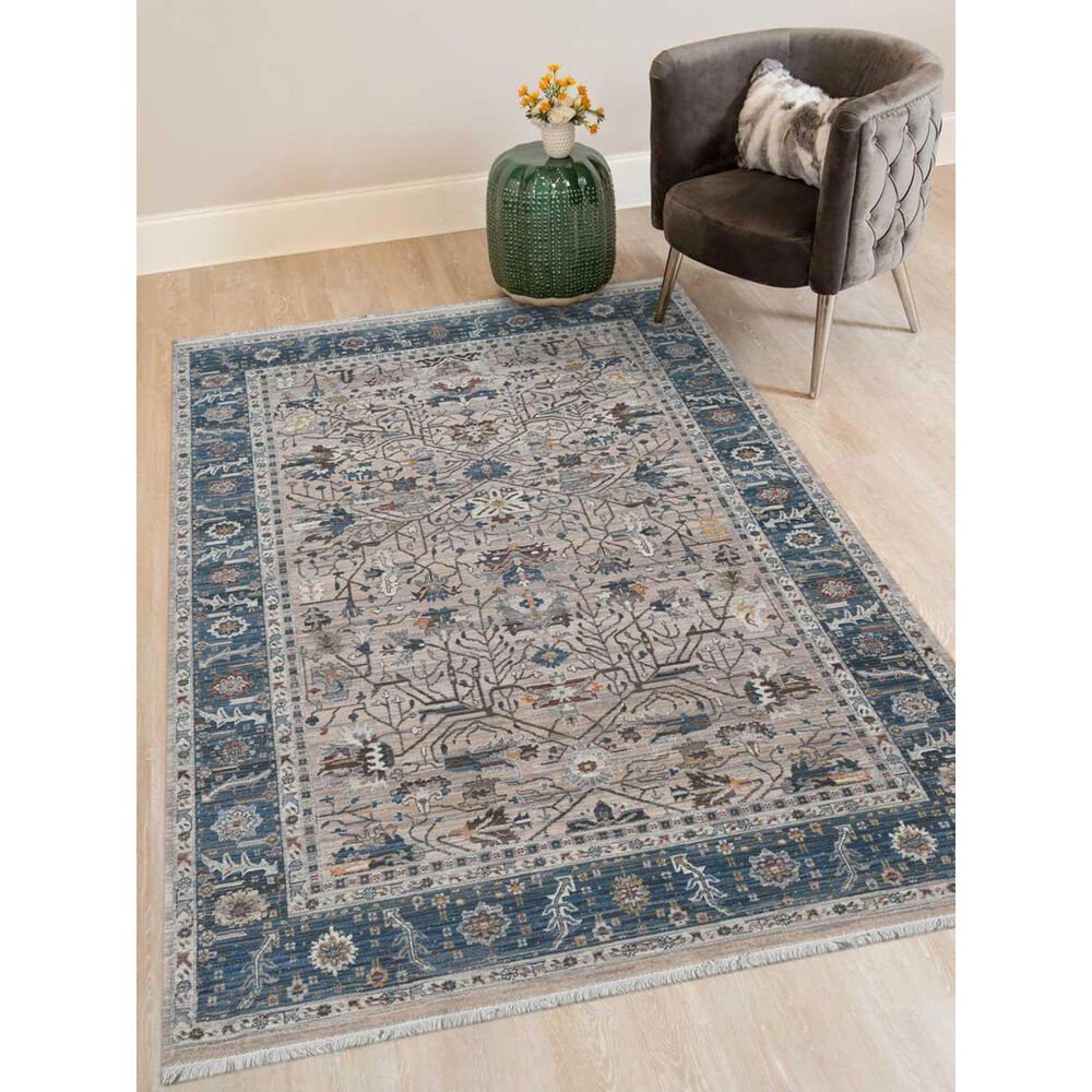 Amer Rugs Arcadia 9&#39;1&quot; x 12&#39;9&quot; Beige Navy Area Rug, , large