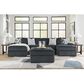 Ashley Midnight-Madness Oversized Ottoman in Gunmetal, , large