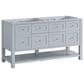 James Martin Vanities Breckenridge 60" Double Bathroom Vanity in Serenity Blue with 3 cm Carrara White Marble Top and Rectangular Sinks, , large