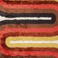Novogratz Retro RET-02 5" x 7"6" Red Area Rug, , large