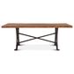 Home Trends & Design Organic Forge 80" Dining Table in Raw Walnut and Antique Zinc - Table Only, , large