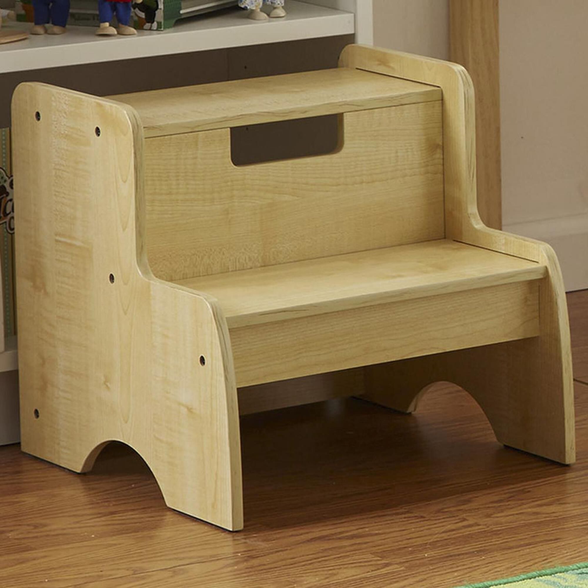 Melissa Doug Wooden Step Stool in Natural NFM