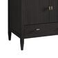 James Martin Vanities Myrrin 36" Vanity in Carbon Oak with 3 cm Victorian Silver Quartz Top, , large