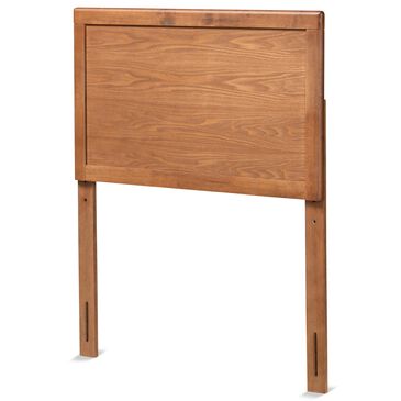 Baxton Studio Raya Twin Headboard in Ash Walnut, , large