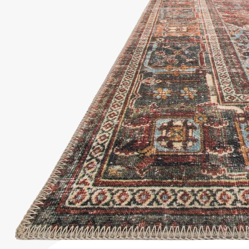 Loloi Loren LQ-13 2&#39;6&quot; x 7&#39;6&quot; Brick and Midnight Runner, , large