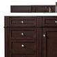 James Martin Vanities Brittany 60" Single Bathroom Vanity in Burnished Mahogany with 3 cm White Zeus Quartz Top and Rectangular Sink, , large