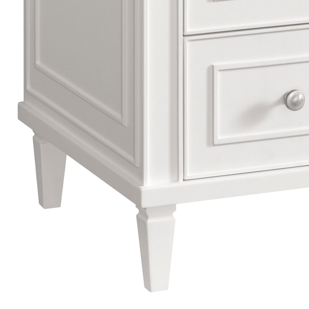 James Martin Vanities Lorelai 36&quot; Single Vanity in Bright White with 3 cm Carrara White Marble Top, , large