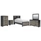Ashley Broachmyn 5 Piece Twin Bookcase Bed Set in Black and Gray, , large