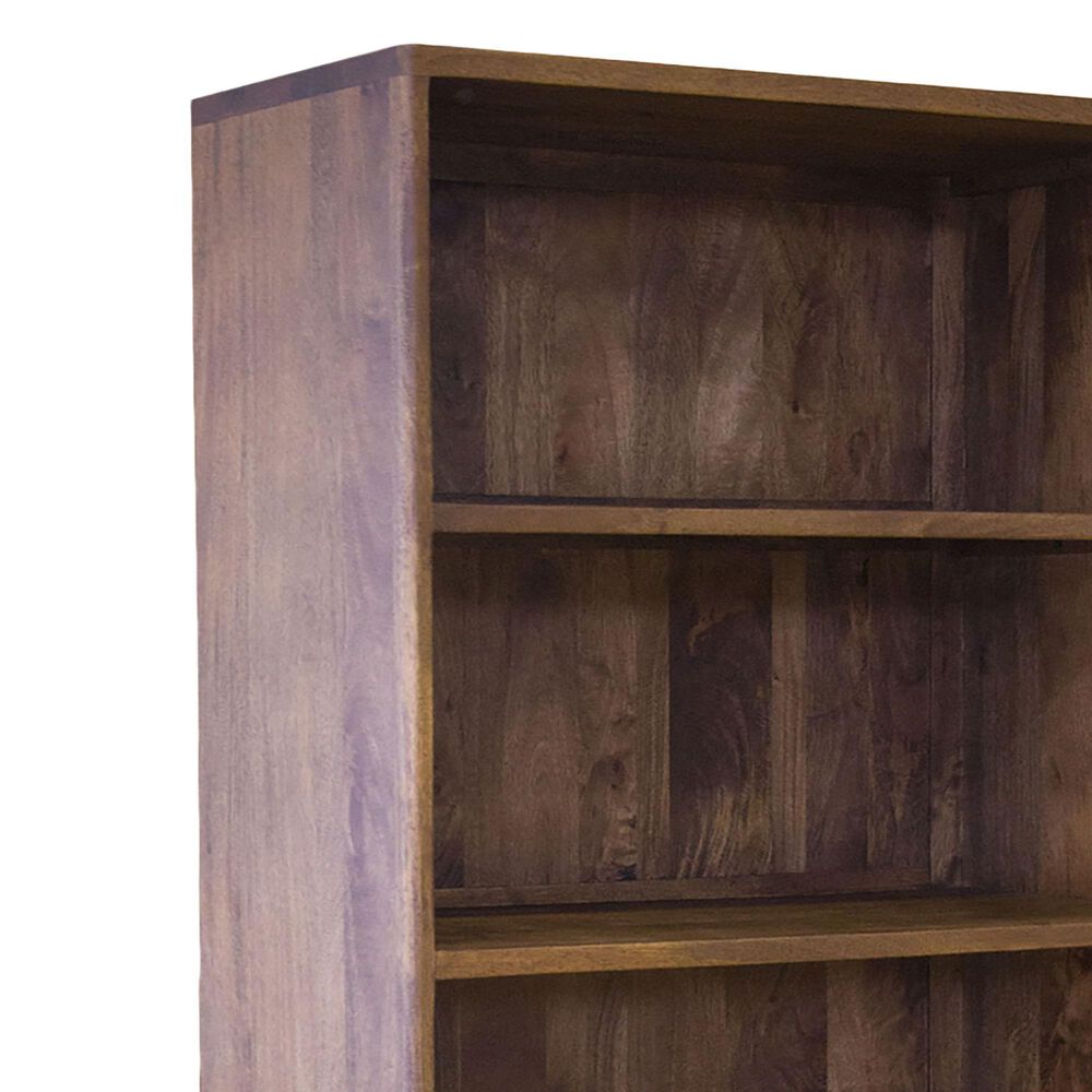 Home Trends &amp; Design Santa Cruz 3-Shelf Bookcase in Walnut and Antique Gold, , large