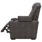 Signature Design by Ashley HyllMont Power Recliner with Power Headrest in Gray, , large