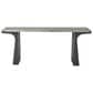 Furniture Worldwide Quill Console Table in White Travertine and Dark Bronze, , large