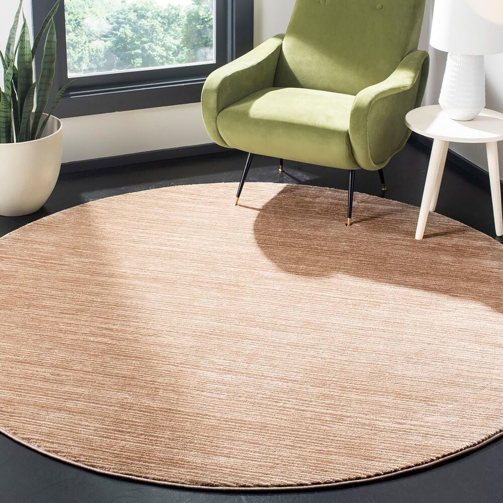 Safavieh Vision 8&#39; Round Light Brown Area Rug, , large