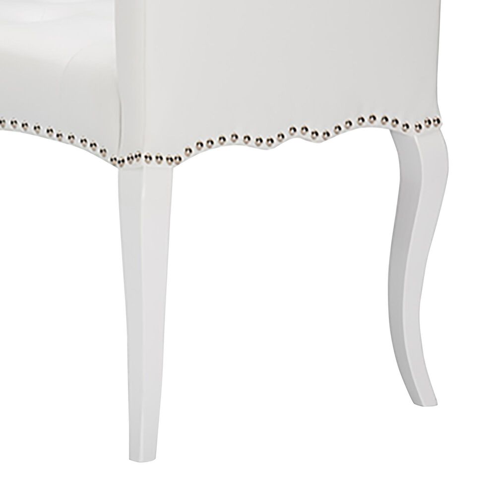 Baxton Studio Kristy Bench in White, , large