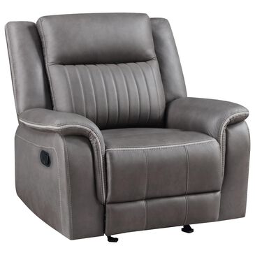 New Heritage Enzo Manual Glider Recliner in Gray, , large