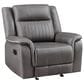 New Heritage Design Enzo Manual Glider Recliner in Gray, , large