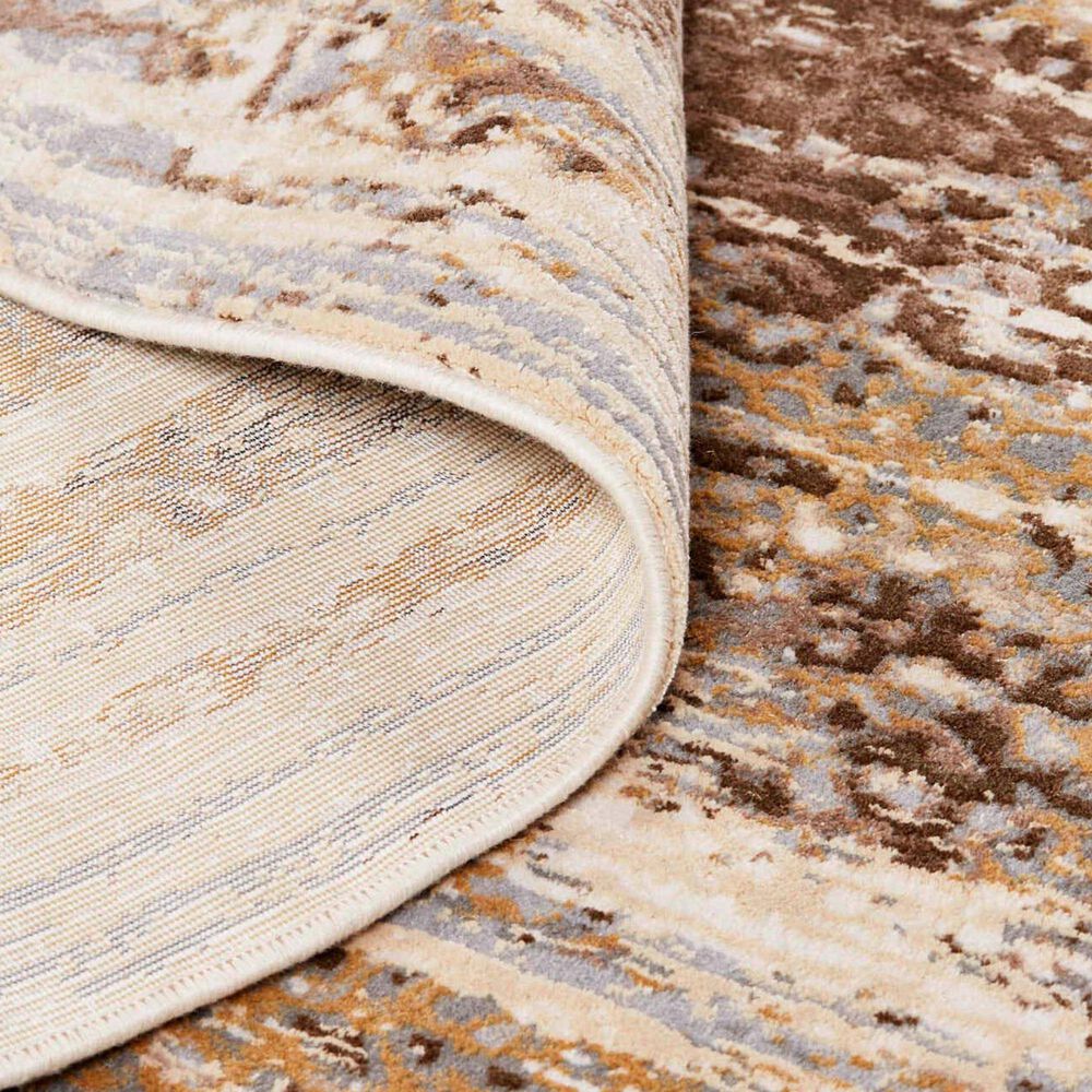 Feizy Parker 3705F 7&#39;9&quot; x 10&#39; Ivory and Gray Area Rug, , large