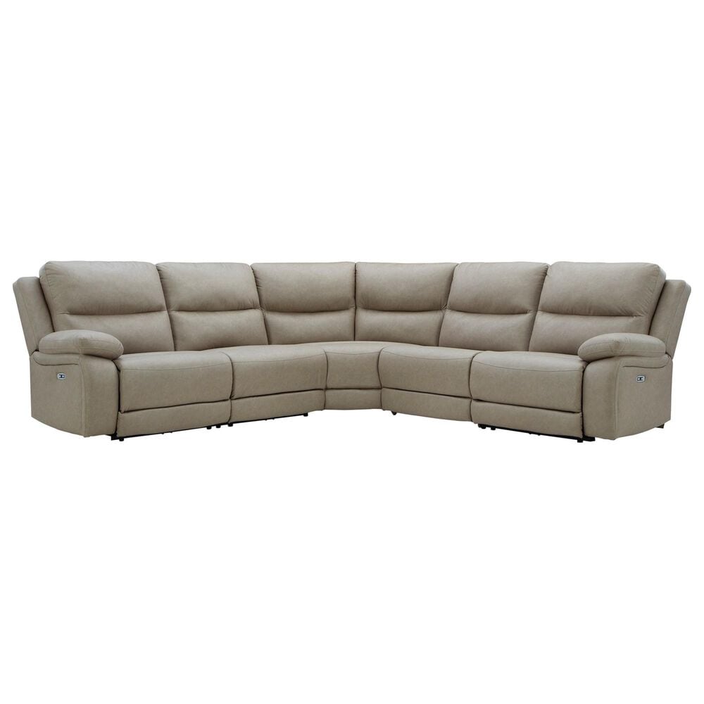 Ashley Narwhal Place 5-Piece Power Reclining Symmetrical Sectional in Pebble, , large