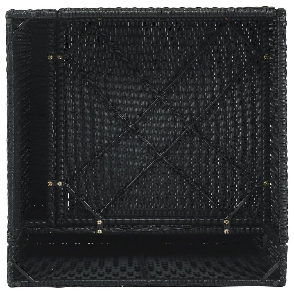 HOMLUX 7-piece Outdoor Conversation Set with Black Wicker in Gray, , large