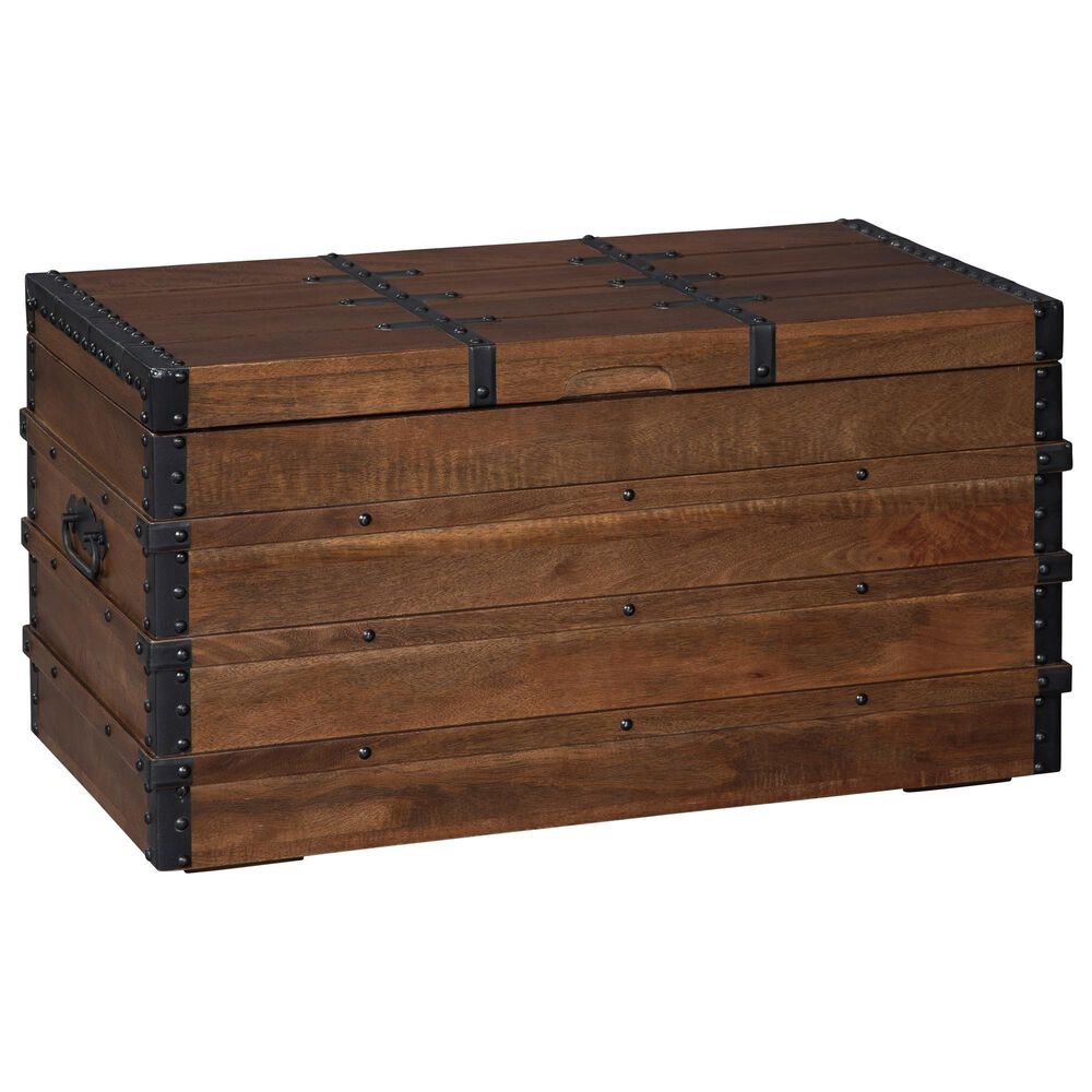 Ashley Kettleby Storage Trunk in Brown, , large