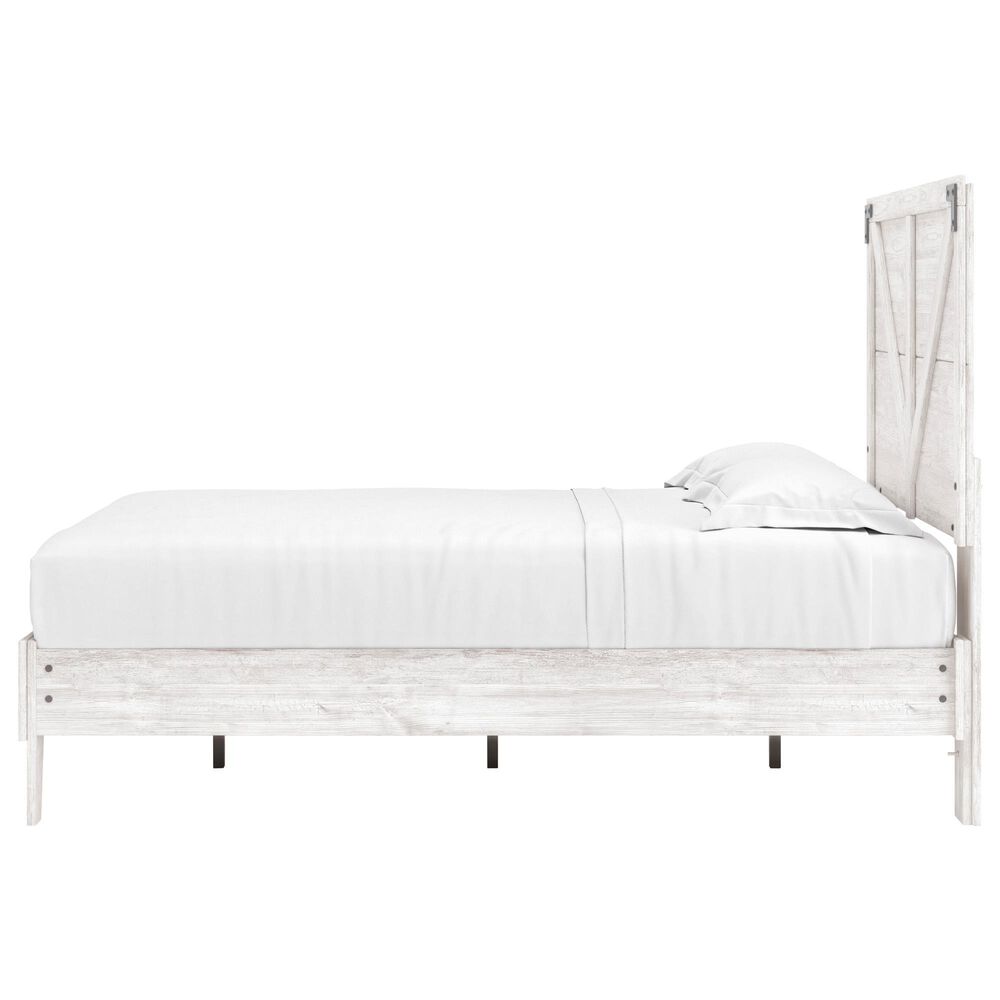Ashley Shawburn Full Panel Platform Bed in Whitewash/Dark Charcoal, , large