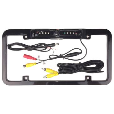 Das Companies Full Frame License Plate Backup Camera with Night Vision and Active Parking Lines in Black, , large