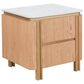 Fairfield Chair Portobello Rectangular End Table in White, Light Brown and Brushed Brass, , large