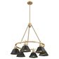 Golden Lighting Orwell 6-Light Chandelier with Matte Black Shade in Brushed Champagne Bronze, , large