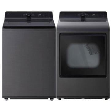 LG 5 Cu. Ft. Smart Top Load Washer and 7.3 Cu. Ft. Electric Dryer Laundry Pair in Platinum Black, , large