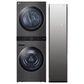 LG WashTower with 4.5 Cu. Ft. Washer, 7.4 Cu. Ft. Gas Dryer and Mirror Steam Clothing Styler in Black Steel, , large