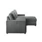 Titanic Furniture Jayla 2-Piece Sleeper Sectional Right Facing Chaise in Gray, , large