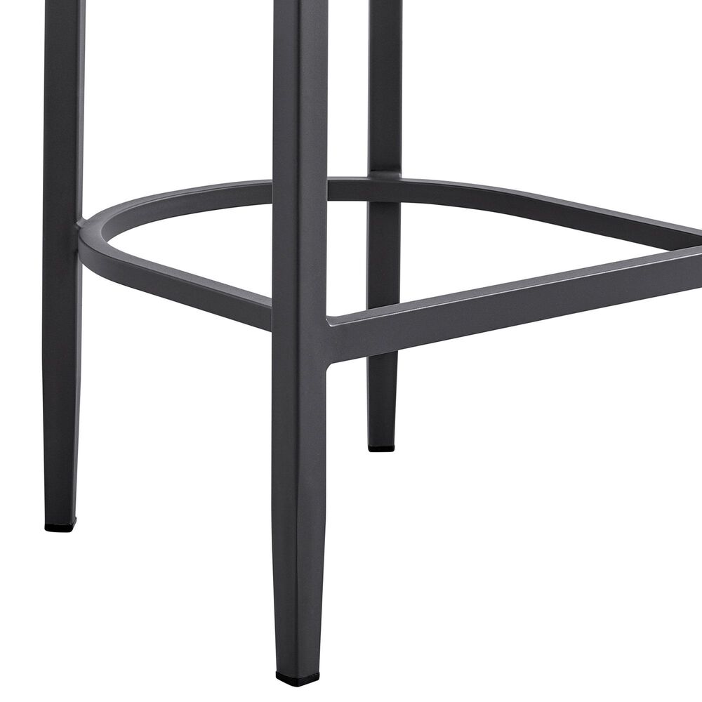 Armen Living Argiope Patio Counter Height Bar Stool in Dark Gray, , large