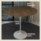 Leisuremod LeisureMod Verve Collection Modern Bar Height Table White Base with 48 Round Dark Walnut MDF Top, , large