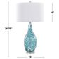 LumiSource Rocca Glass Table Lamp in Sapphire Blue, White, Brushed Nickel and Clear (Set of 2), , large