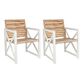 Safavieh Irina Arm Chair in Oak - Set of 2, , large