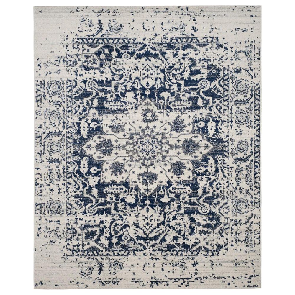 Safavieh Madison MAD603D 10" x 14" Cream and Navy Area Rug, , large