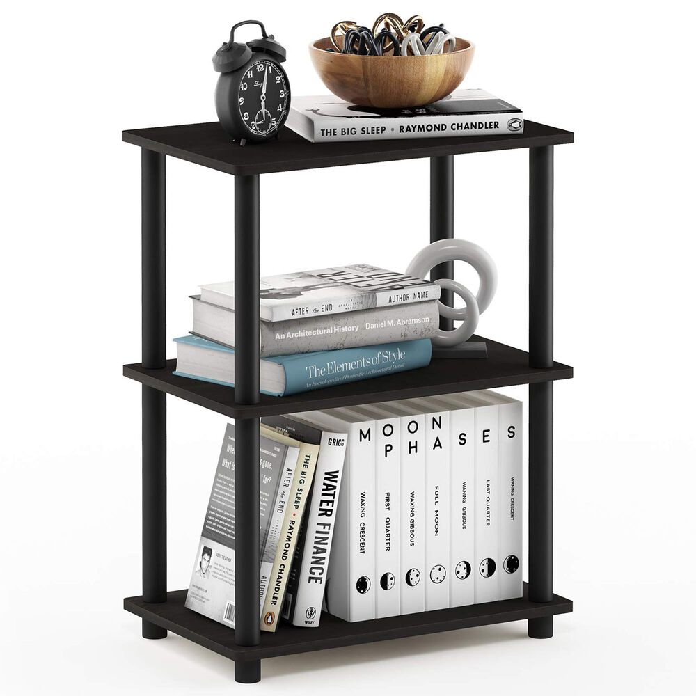 HOMLUX Turn-N-Tube 3-Tier Storage Shelf in Espresso and Black, , large