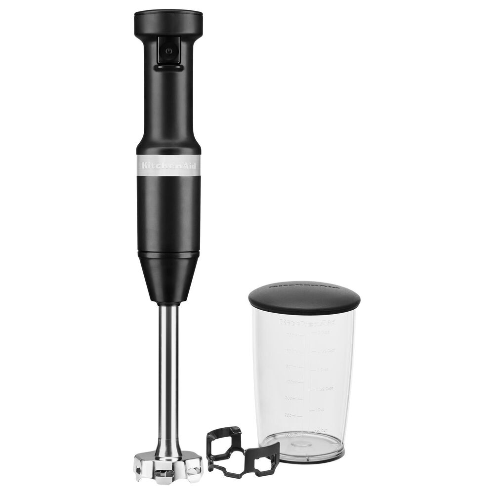 KitchenAid Corded Variable Speed Hand Blender in Matte Black, , large