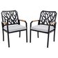 Hearth and Haven Patio Dining Chair with Branch-Like Backrest in Bourbon Brown (Set of 2), , large