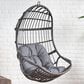 Hearth and Haven Berkshire Outdoor Hanging Egg Chair with Basket Shape in Dark Gray, , large