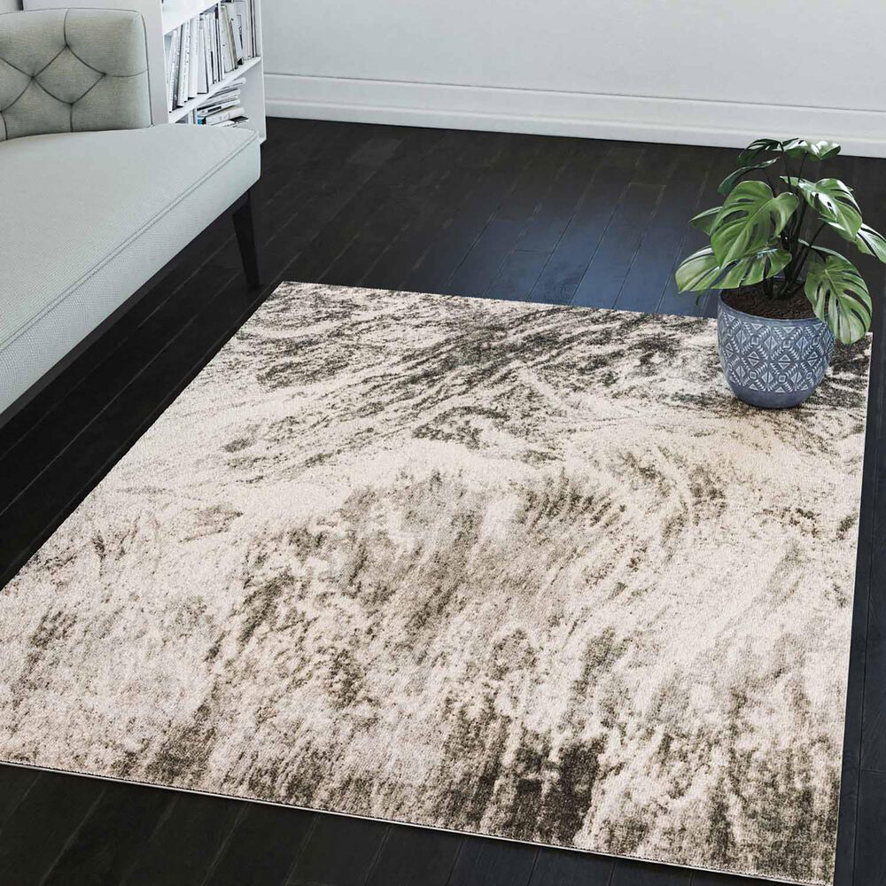 Dalyn Rug Company Karma KM17 5'1" x 7'5" Grey Area Rug Shop NFM