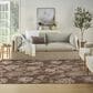 Nourison Garden Oasis Floral Mocha 6" x 9" Indoor/Outdoor Area Rug, , large