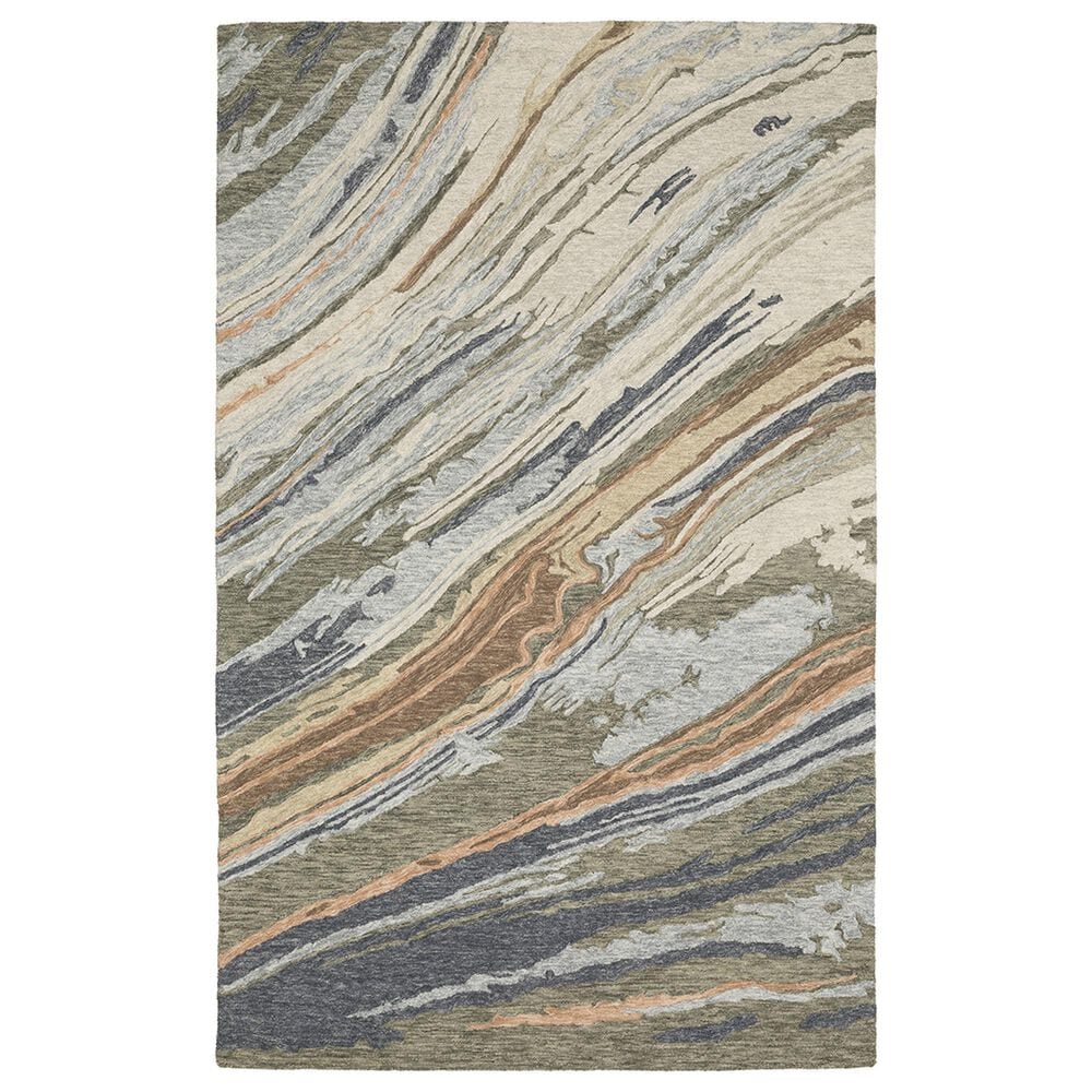 Oriental Weavers Kipton 8" x 10" Grey and Blue Area Rug, , large